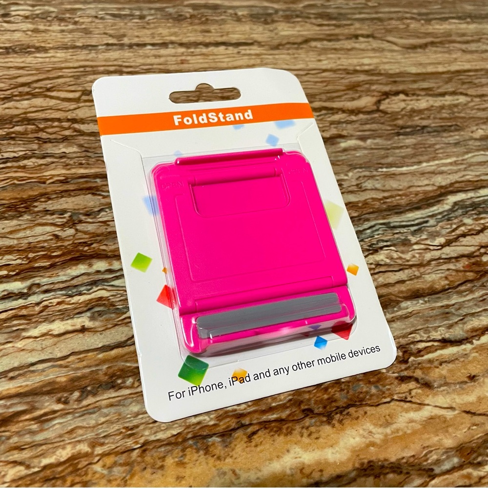 Pink Foldable Adjustable iPhone iPad Smartphone Universal Mobile Device Holder